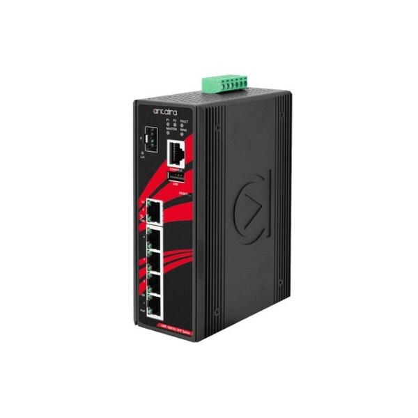 6-Port Industrial Gigabit PoE+ Light Layer 3 Managed Ethernet Switch, w/4-10/100/1000Tx (30W/Port),